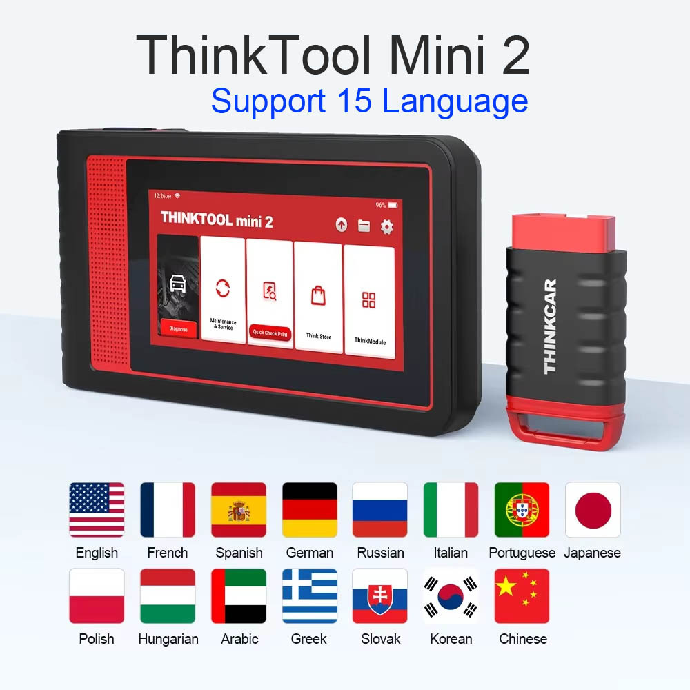 THINKCAR Thinktool Mini Car Diagnostic Tools Full System 28 Resets Free Update OBD2 Scanner ECU Coding Bi-directional Scan Tool