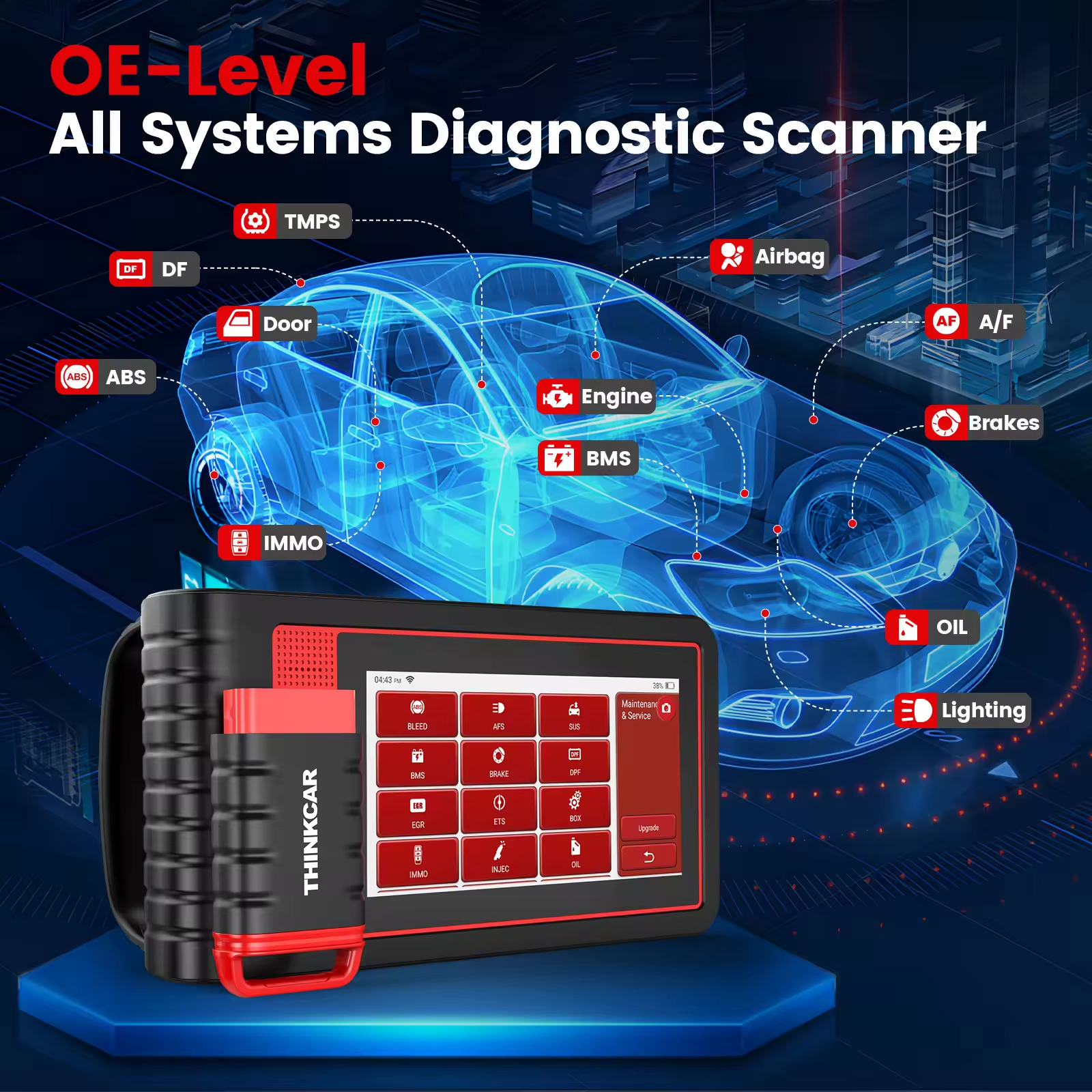 THINKCAR Thinktool Mini Car Diagnostic Tools Full System 28 Resets Free Update OBD2 Scanner ECU Coding Bi-directional Scan Tool