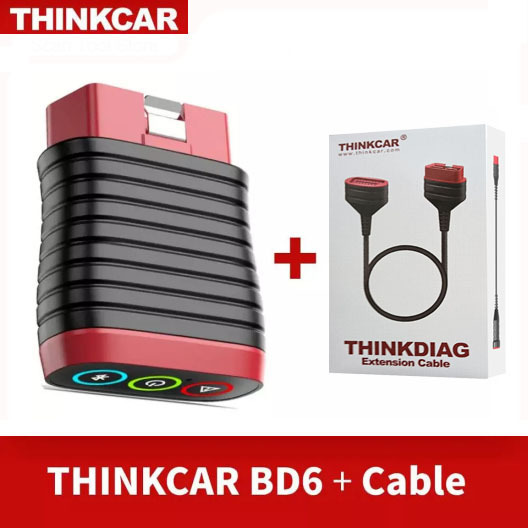 THINKCAR BD6 OBD2 Scanner Bluetooth, Wireless All System Diagnostic Tool for iOS & Android, 5 Hot Reset Free for Life Check Engine Car Code Reader