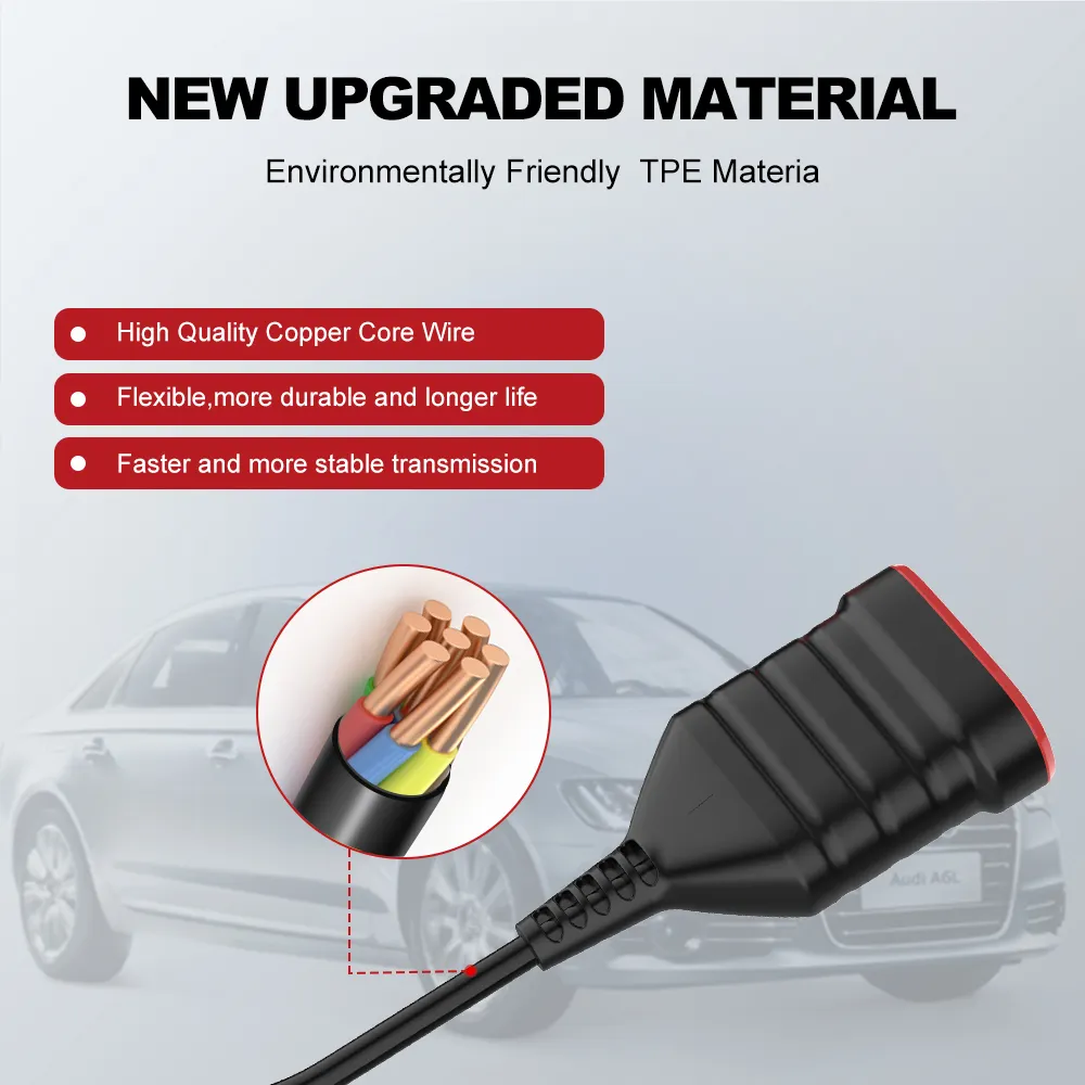 THINKCAR ThinkDiag Original Extension Cable OBD2 16Pin Male to Female for Easydiag 3.0/Mdiag/Golo Main Extended Connector