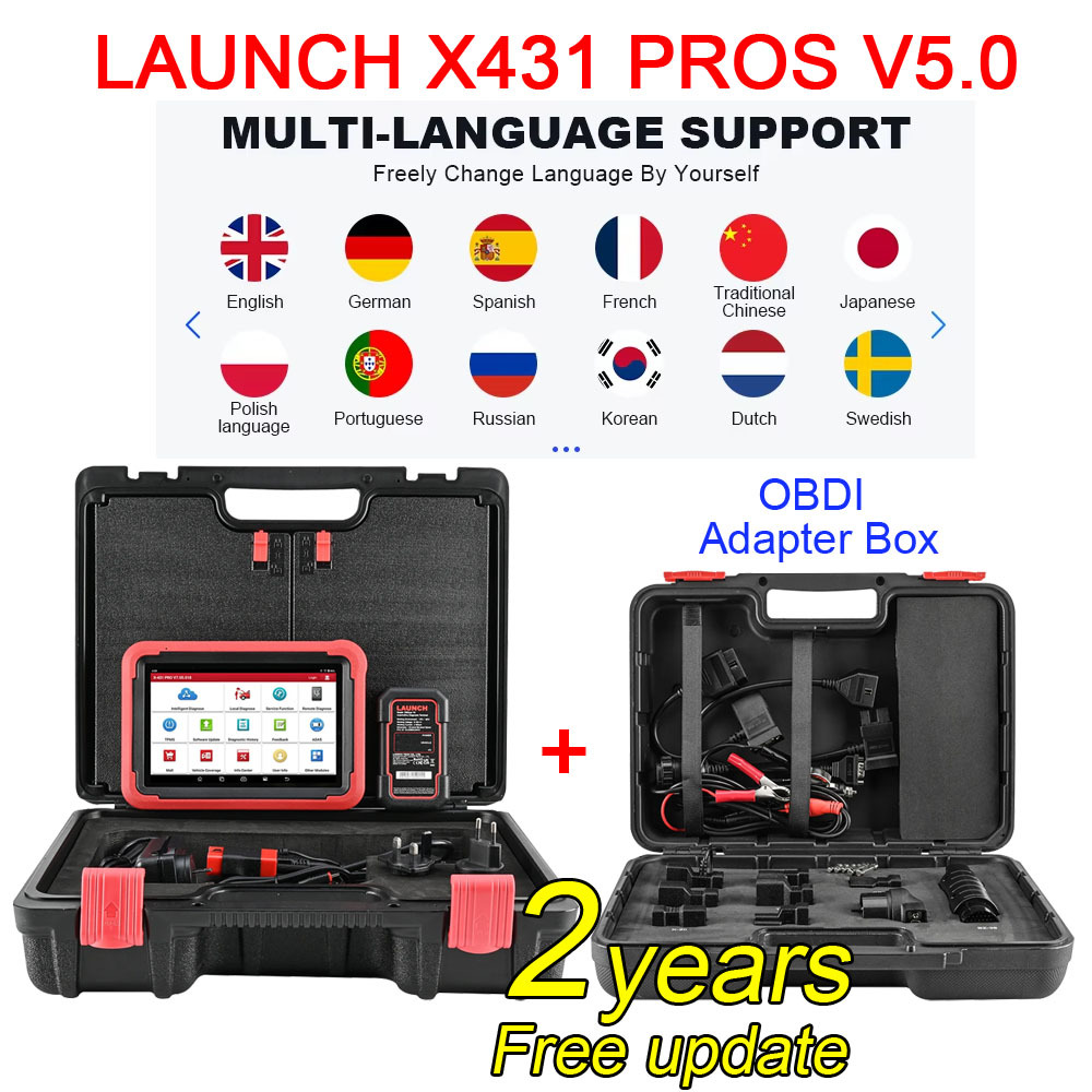 LAUNCH X431 PROS V5.0 Car Diagnostic Tools Automotive OBDII Scan Tool Auto Scanner OBD2 ECU Coding pk X431 V plus