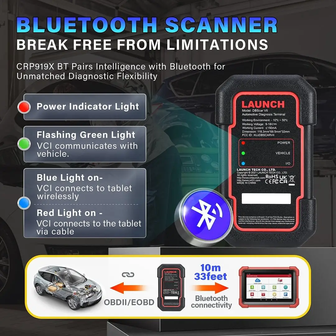 LAUNCH X431 CRP919X BT OBD2 Scanner Automotive Diagnostic Tools Car CANFD DOIP ECU Coding Professional Scan Tool