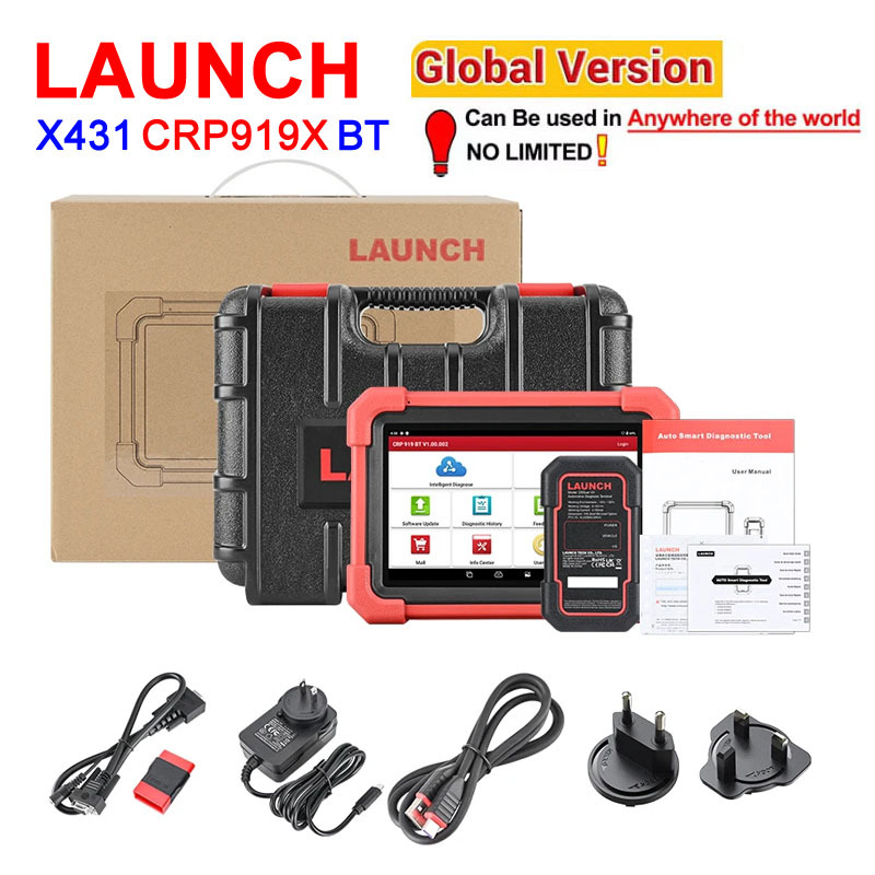 LAUNCH X431 CRP919X BT OBD2 Scanner Automotive Diagnostic Tools Car CANFD DOIP ECU Coding Professional Scan Tool