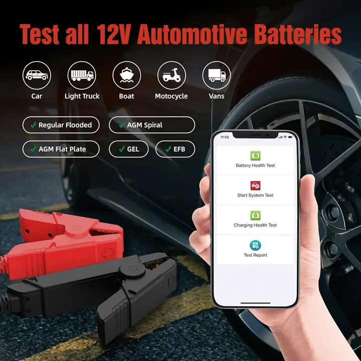 LAUNCH BST360 12V Car Battery Tester Automotive Cranking Charging Scanner Tools for X431 V/V+/PRO3S+/PAD V/Android/IOS