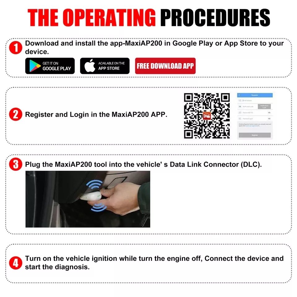 Autel MaxiAP AP200 Bluetooth Full Systems Diagnostic Tool with AutoVIN Service for Family DIYers