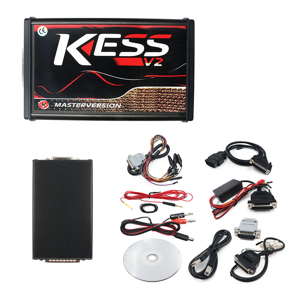 EU Version ECU Programming Tuning Tool For Kess V2 V5.017 OBD2 V7.020 For KTAG Firmware Car Trucks Master BDM Software Red PCB