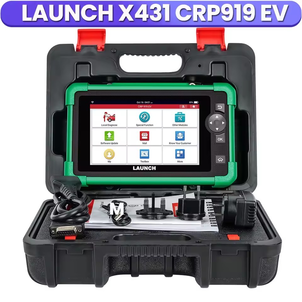 LAUNCH X431 CRP919 EV New Energy Car Diagnostic Tools CAN FD DOIP OBD Scanner All System 43+ Reset ECU Coding Bidirectional