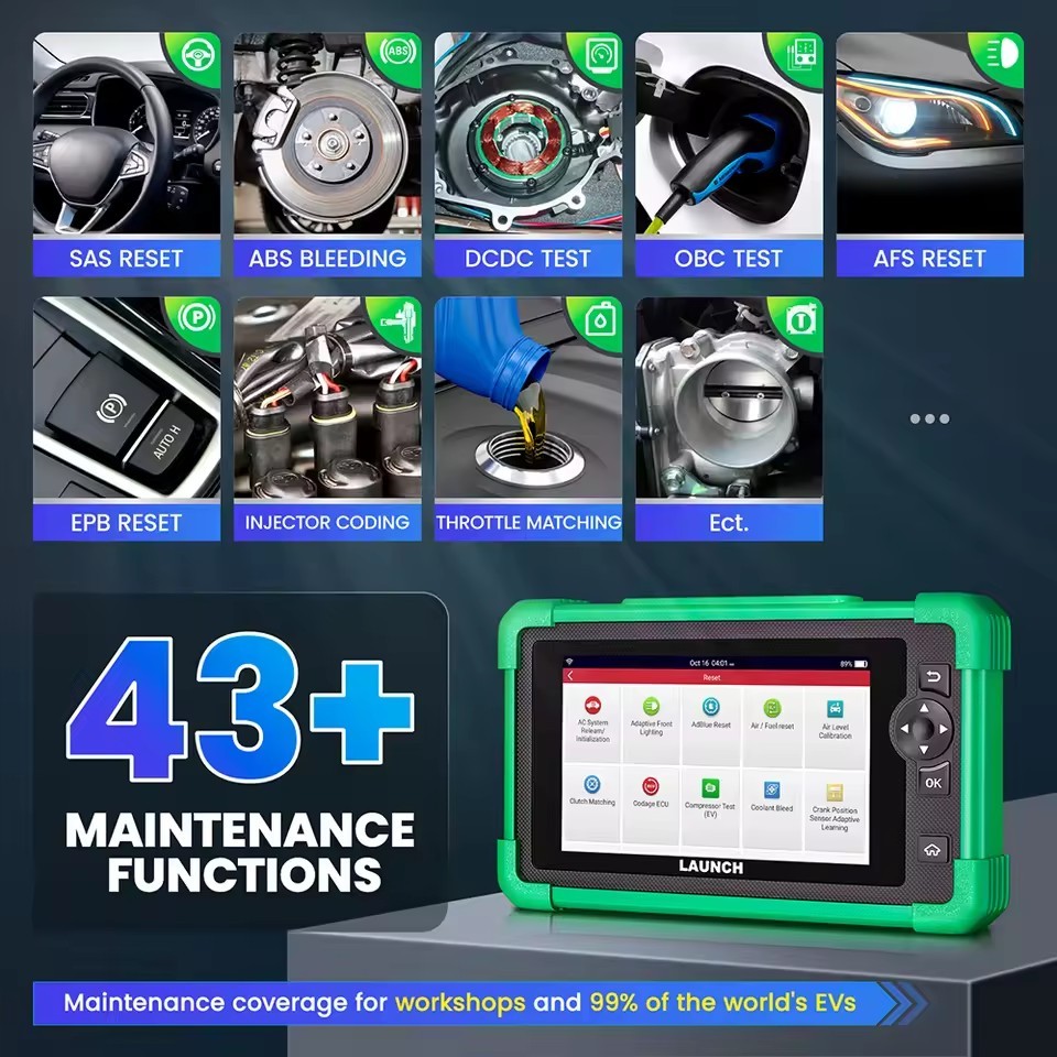 LAUNCH X431 CRP919 EV New Energy Car Diagnostic Tools CAN FD DOIP OBD Scanner All System 43+ Reset ECU Coding Bidirectional