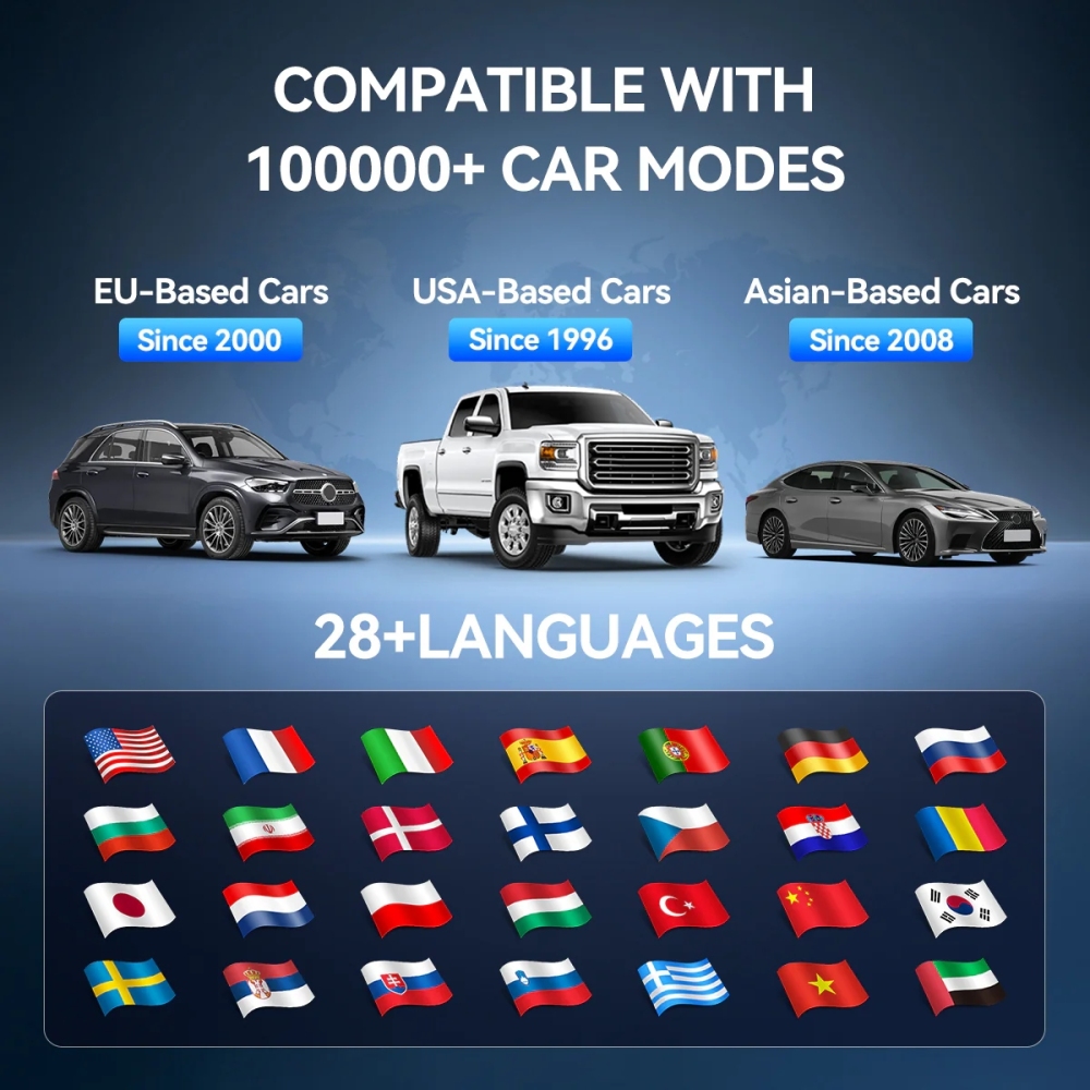 MUCAR 892BT obd2 Diagnostic Tools Lifetime Free Update Auto OBD2 Scanner All System CAN FD/DOIP Bidirecional 34 Reset ECU Coding