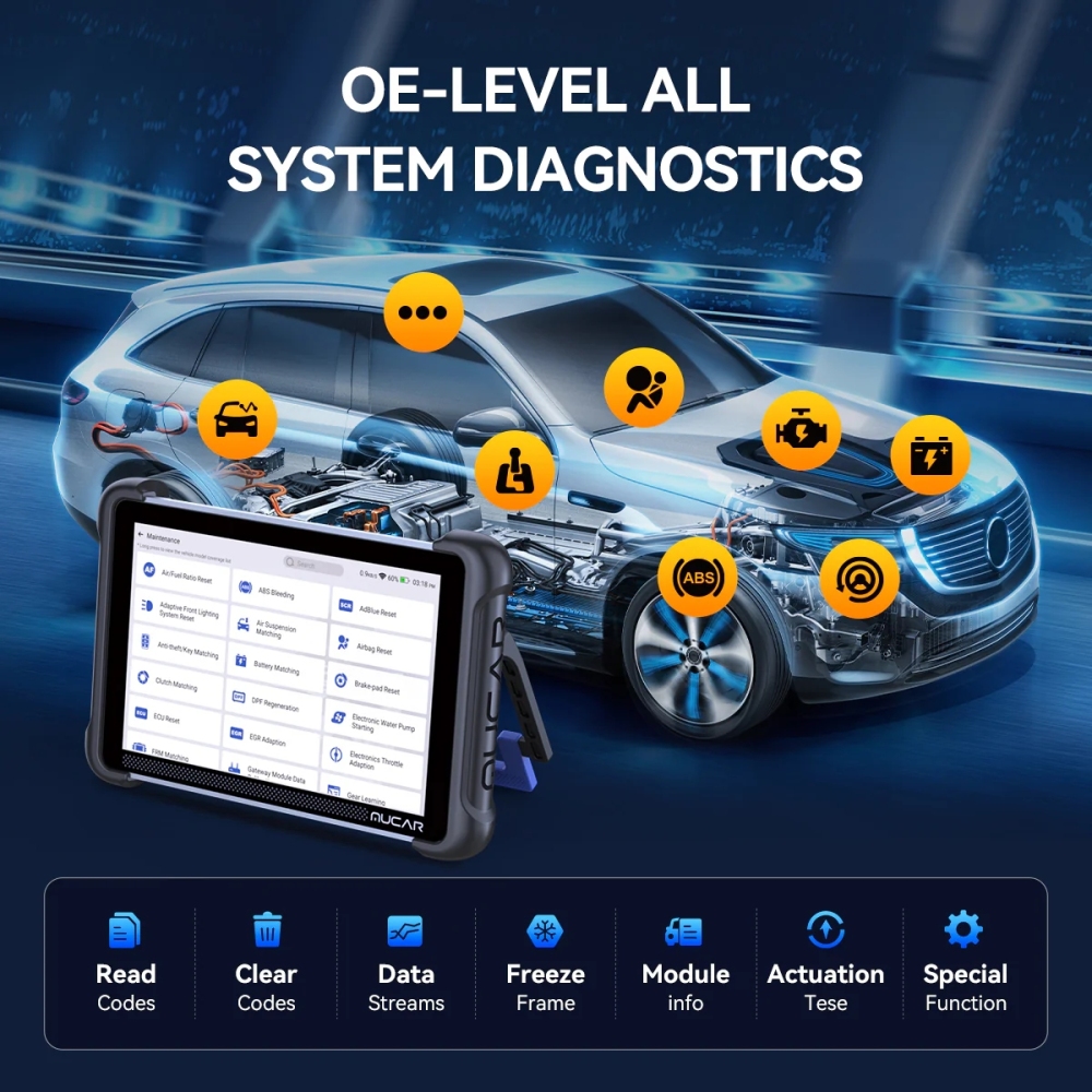 MUCAR 892BT obd2 Diagnostic Tools Lifetime Free Update Auto OBD2 Scanner All System CAN FD/DOIP Bidirecional 34 Reset ECU Coding