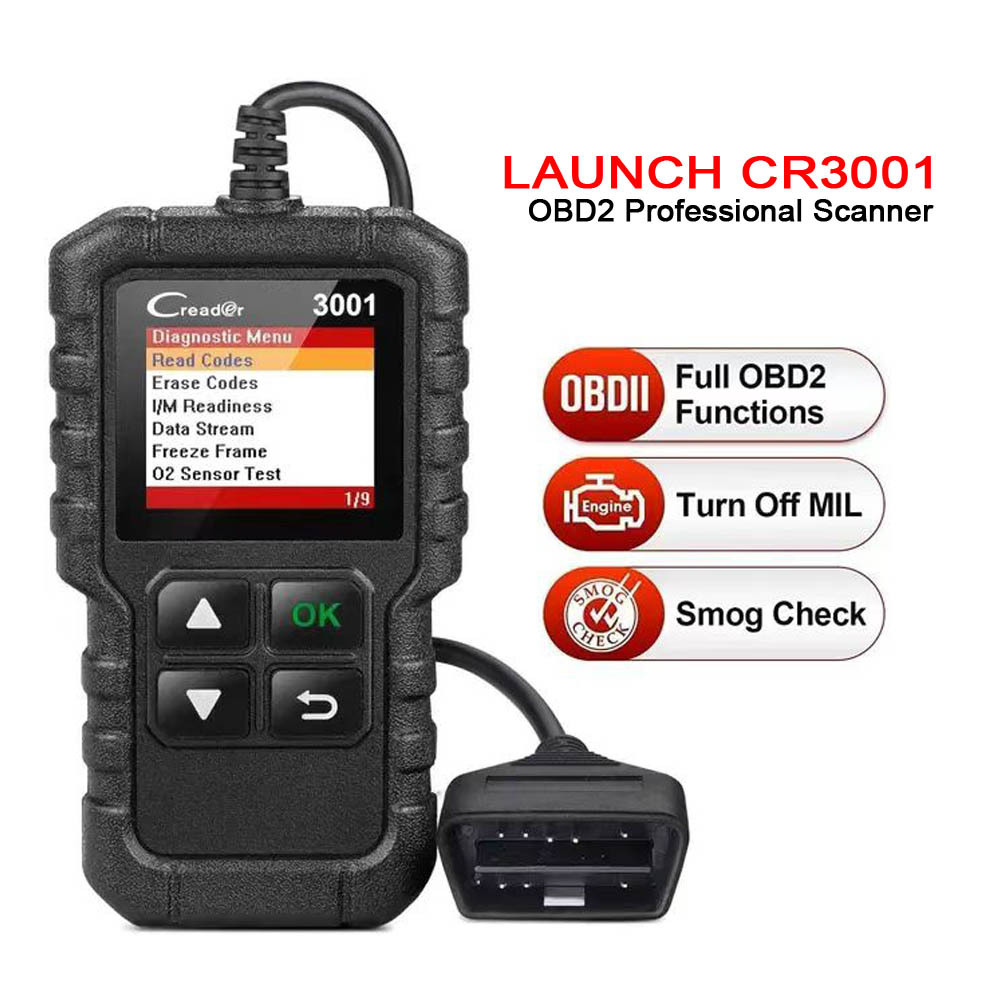LAUNCH X431 CR3001 Car Full OBD2 Diagnostic Tools Automotive Professional Code Reader Scanner Check Engine Free Update pk ELM327