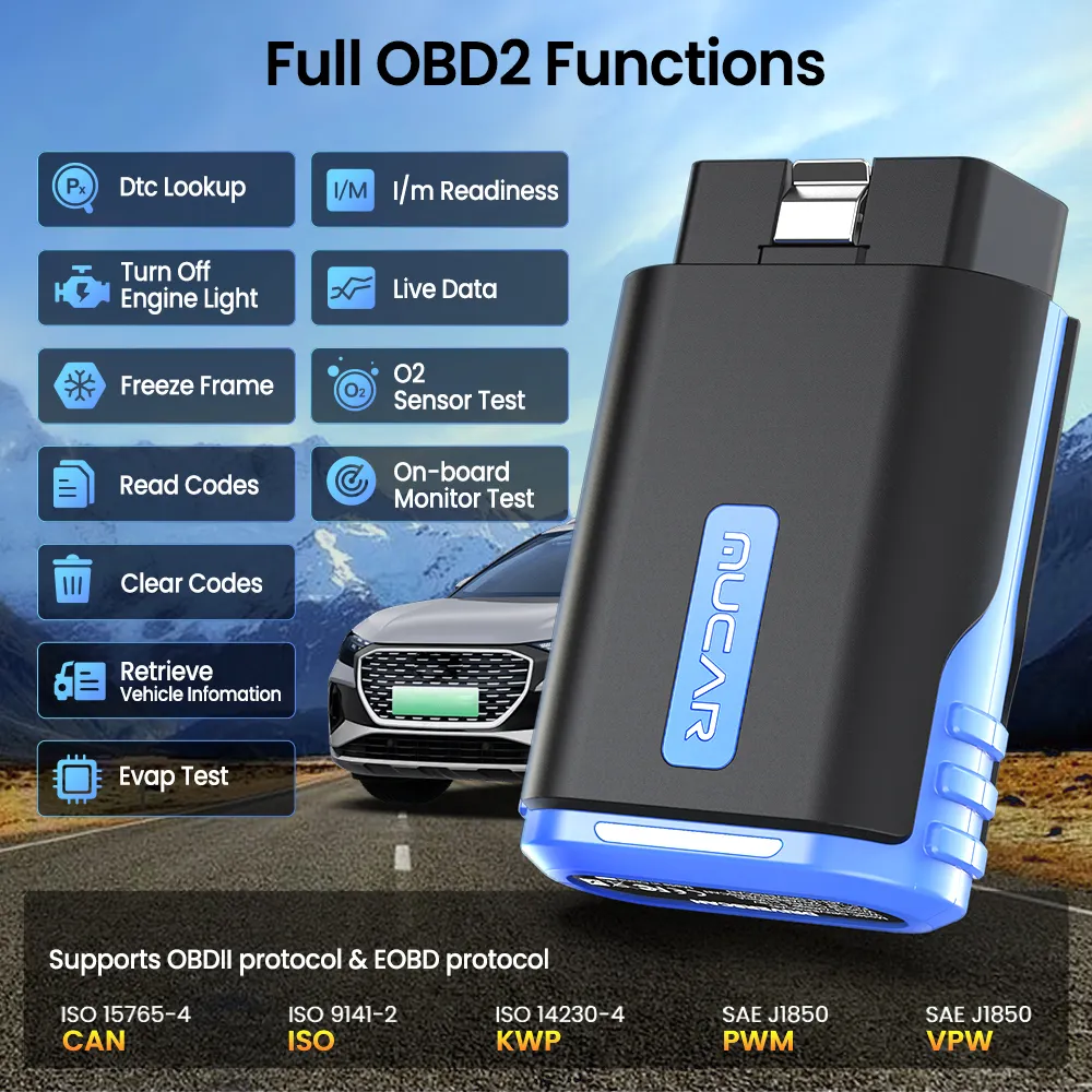 MUCAR DriverScan OBD2 Scanner Bluetooth, Bi-directional scan Tool OE Level All System Diagnostic 15 Service Function