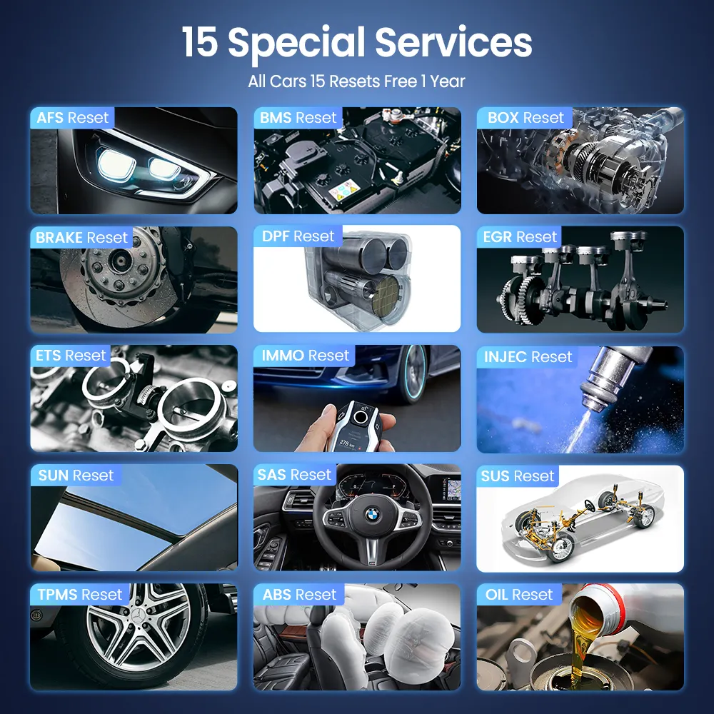 MUCAR DriverScan OBD2 Scanner Bluetooth, Bi-directional scan Tool OE Level All System Diagnostic 15 Service Function
