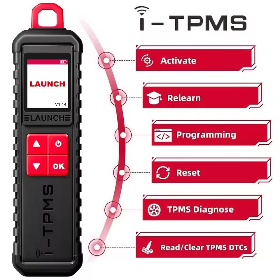 LAUNCH X431 I-TPMS Car Tire Pressure Diagnostic Tool Relearn Active Program 315/433Mhz Sensor for Android /X431 V pk TSGUN