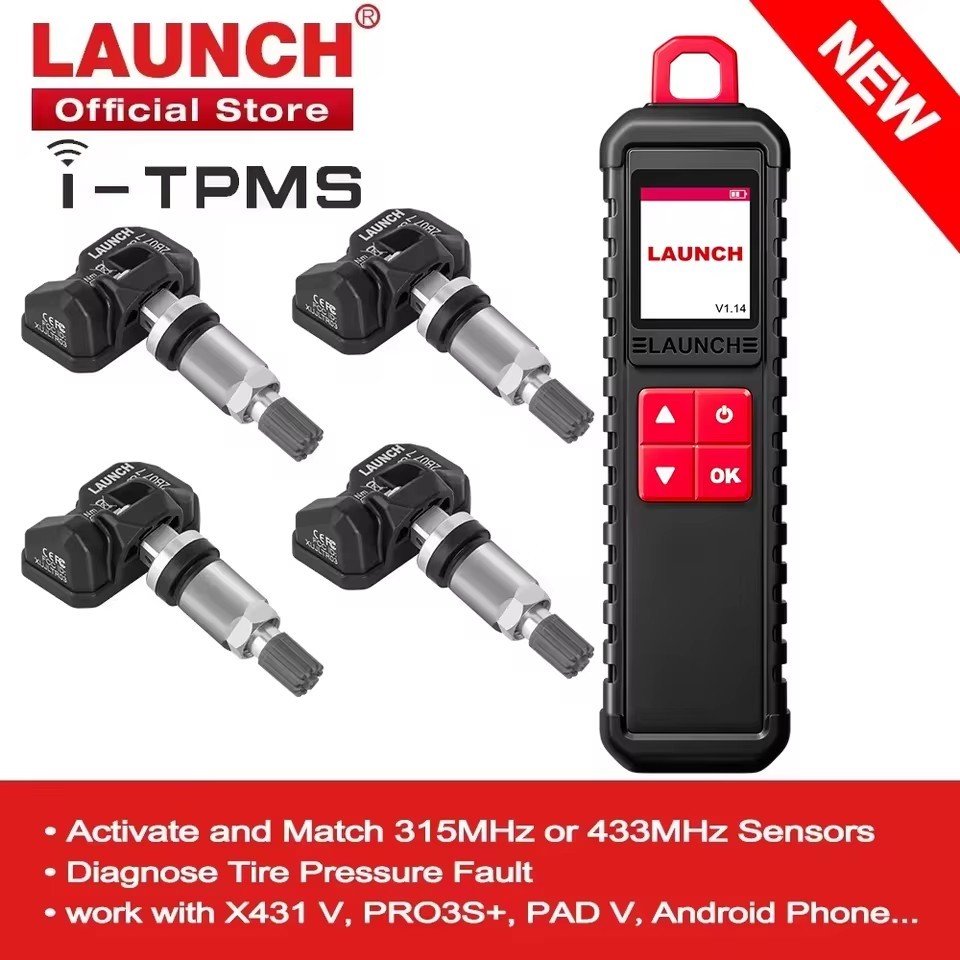 LAUNCH X431 I-TPMS Car Tire Pressure Diagnostic Tool Relearn Active Program 315/433Mhz Sensor for Android /X431 V pk TSGUN
