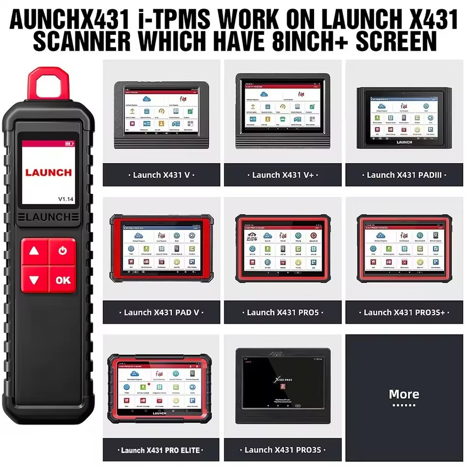 LAUNCH X431 I-TPMS Car Tire Pressure Diagnostic Tool Relearn Active Program 315/433Mhz Sensor for Android /X431 V pk TSGUN
