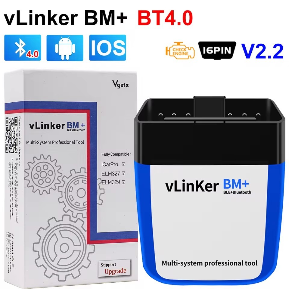 Vgate vLinker BM ELM327 For BMW Scanner Wifi Bluetooth 4.0 OBD2 OBD 2 Car Diagnostic Auto Scan Tool Bimmercode ELM 327 V1.5 V1 5