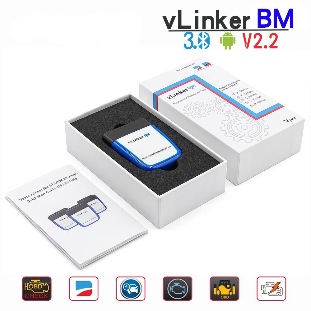 Vgate vLinker BM ELM327 For BMW Scanner Wifi Bluetooth 4.0 OBD2 OBD 2 Car Diagnostic Auto Scan Tool Bimmercode ELM 327 V1.5 V1 5