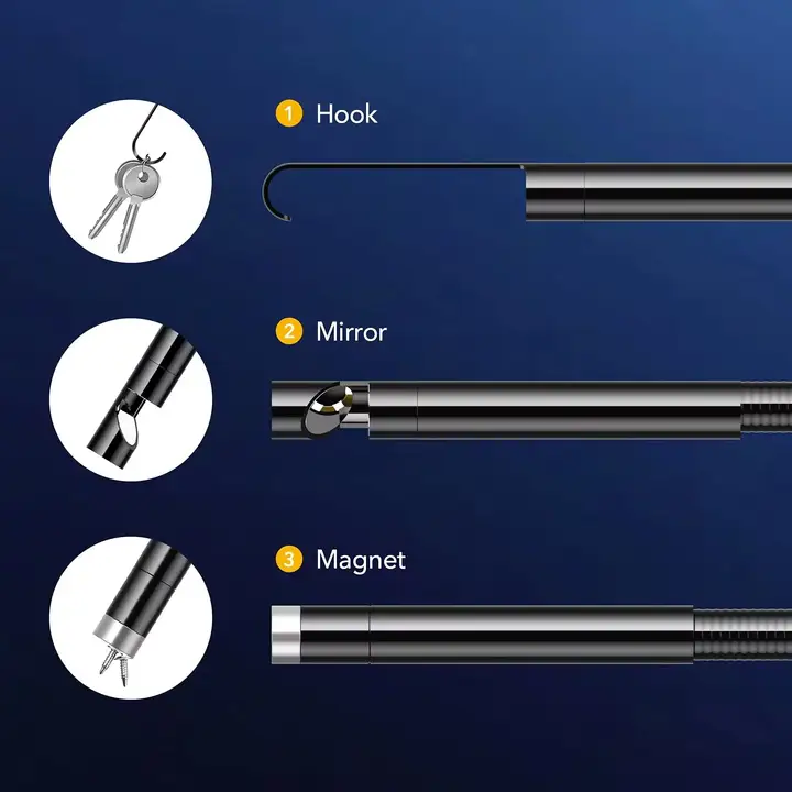 LAUNCH VSP-600 Borescope Inspection Camera IP67 Waterproof VSP600 Videoscope 5.5MM 6 LED Light for X431 Series USB Endoscope