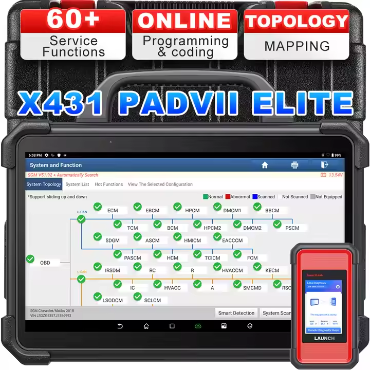 LAUNCH X431 PAD 7 VII PAD7 PADVII Car Diagnostic Tools J2534 Smartlink Automotive Scanner Auto Diagnost Online Programming OBD
