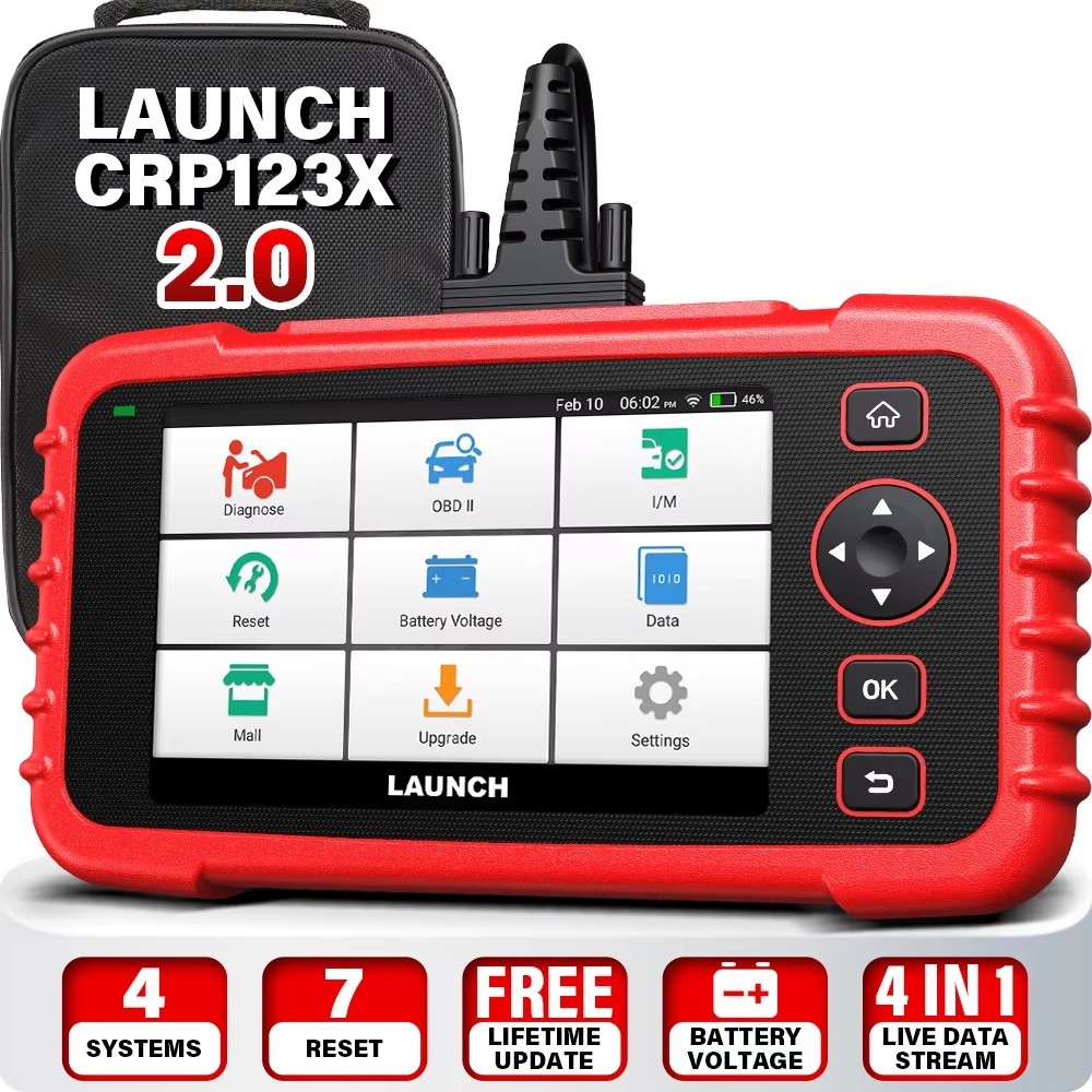 LAUNCH X431 CRP123X Car OBD2 Diagnostic Tools Obd2 Scanner Engine ABS Airbag SRS AT Code Reader Free Update Automotive Tools