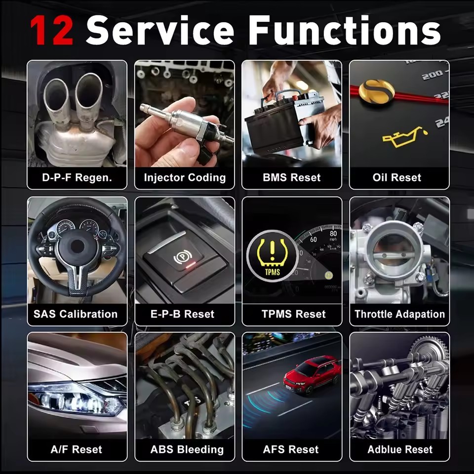 2025 New-LAUNCH X431 CRP129i V2.0 OBD2 Scanner Car Diagnostic Tools ABS SRS Engine AT 4 System Scanner + 12 Reset Free Update