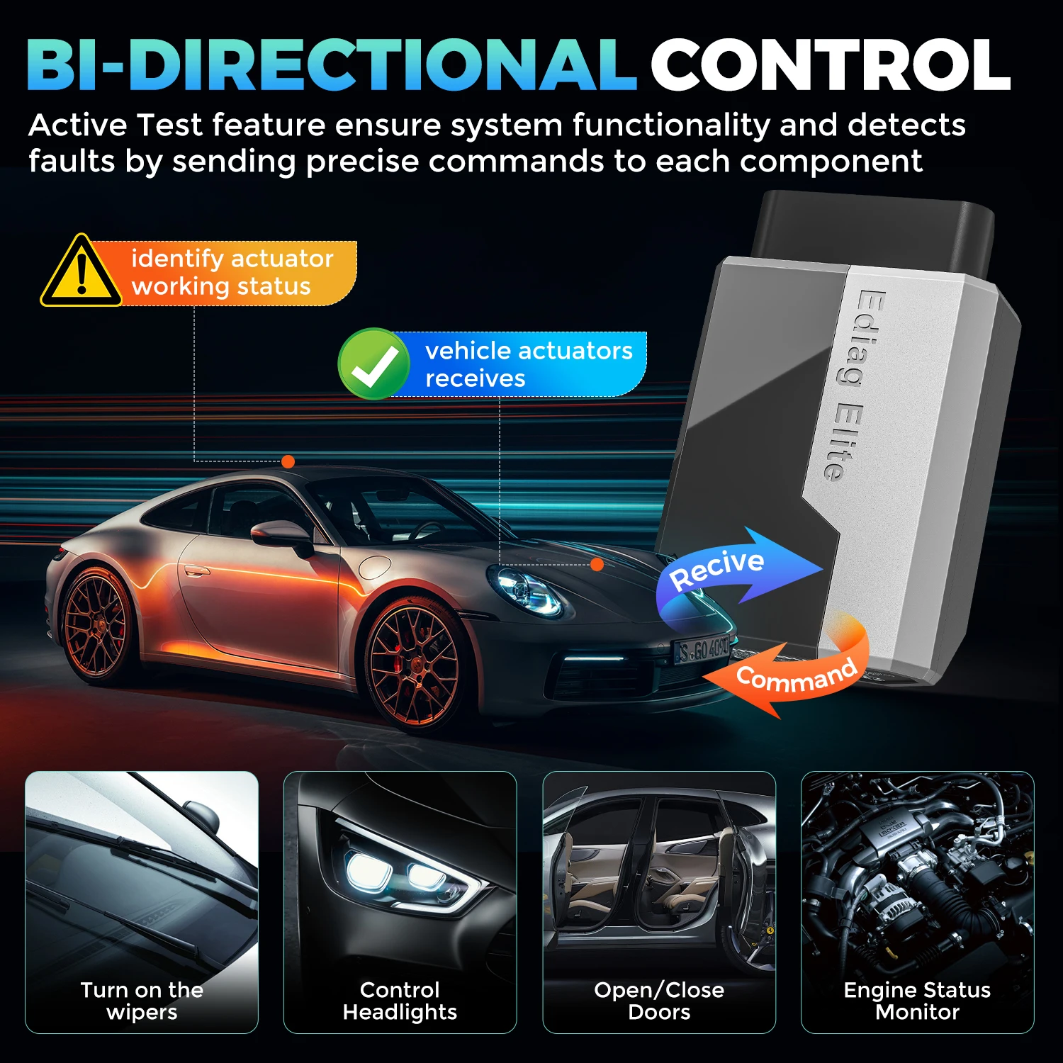 Kingbolen Ediag elite ALL Software Bi Directional 15 Reset CANFD Protoco OBD2 Scanner No Subscription Lifetime Update