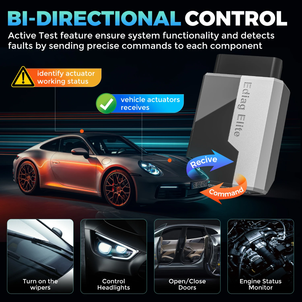 Kingbolen Ediag elite ALL Software Bi Directional 15 Reset CANFD Protoco OBD2 Scanner No Subscription Lifetime Update