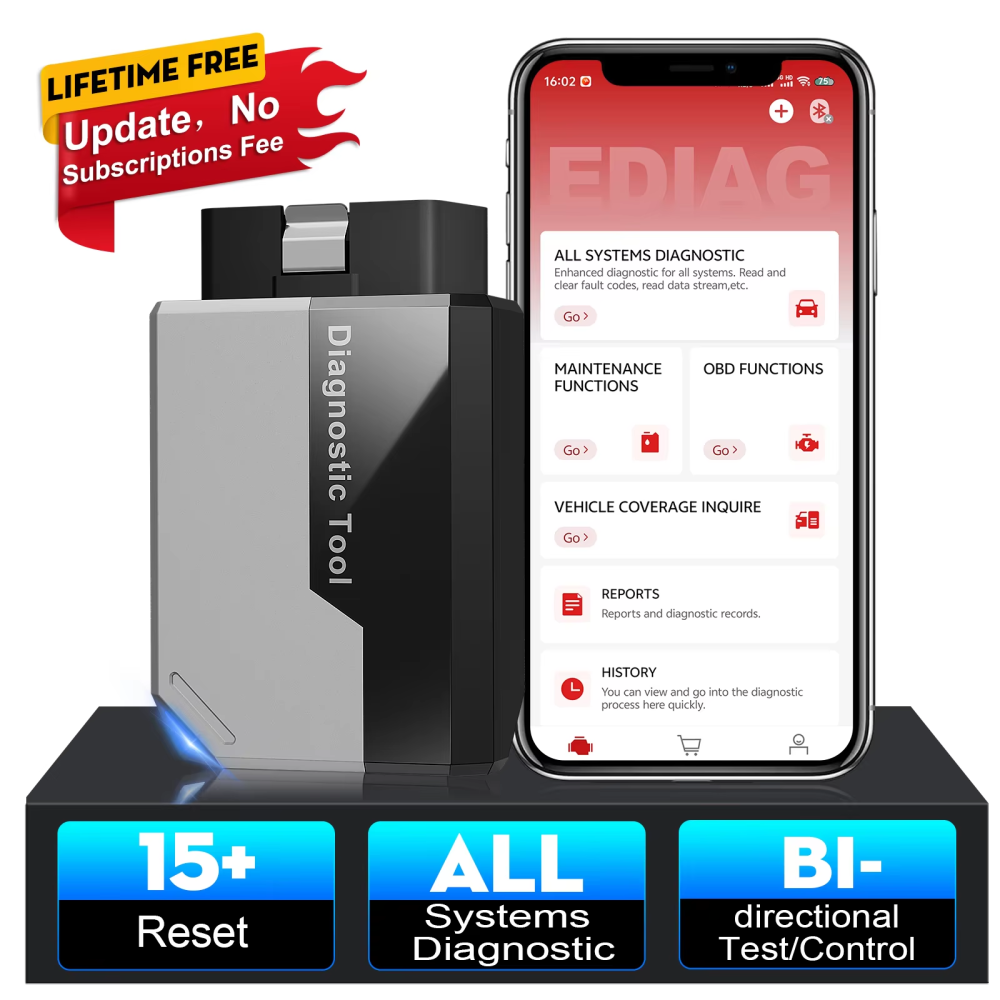 Kingbolen Ediag elite ALL Software Bi Directional 15 Reset CANFD Protoco OBD2 Scanner No Subscription Lifetime Update