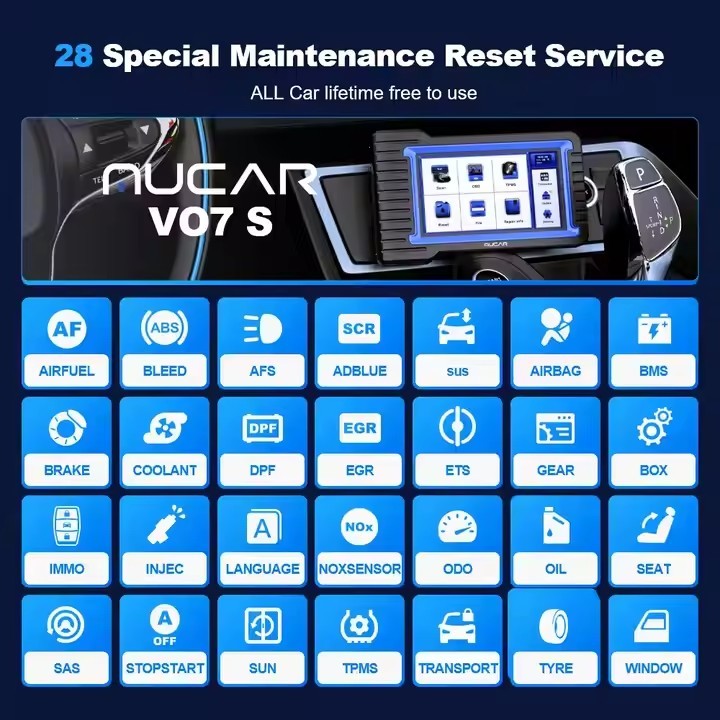 MUCAR VO7S CANFD Professional Scan Tool Bi-Directional Control ECU Coding Auto Car Diagnostic Tool Full System OBD2 Scanner