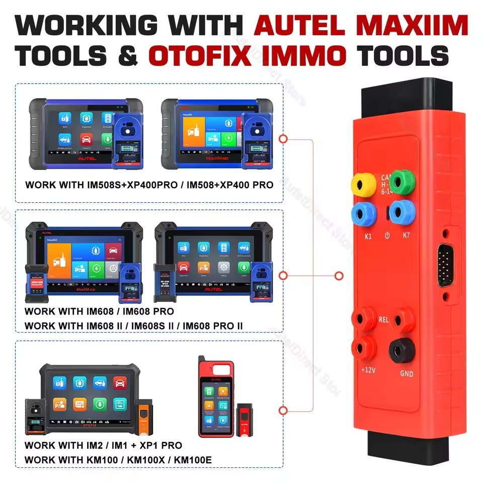 Autel GBOX 3 Key Programming Accessory Key for Mercedes-benz and BMW, Working with Autel KM100/ IM508/ IM608/ OTOFIX IM1/ IM2