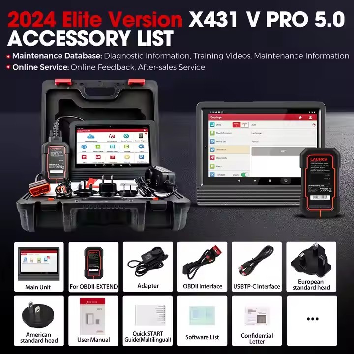 LAUNCH X431 PRO V5.0 OBD2 Scanner,Bidirectional Scan Tool support CANFD&DOIP, ECU Coding, FCA AutoAuth Car diagnostic tools