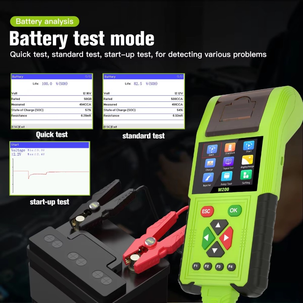 JDiag M200 Motorcycle Diagnostic OBD2 Scanner Moto Fault Code Reader Battery Tester Motoscan Tool For BMW Yamaha Kawasaki Honda
