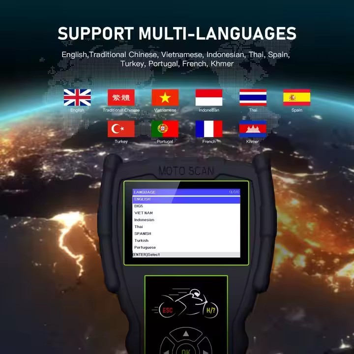 JDiag M100 Pro Motorcycle Diagnostic Scanner OBD2 Fault Diagnostic Tool Motorbike Code Reader For BMW Kawasaki Yamaha Suzuki KTM
