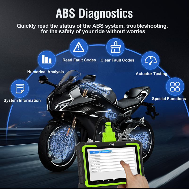 JDiag M400 PRO Motorcycle Diagnostic tool OBD2 Scanner for BMW \  Harley \ Ducati Heavy Machines