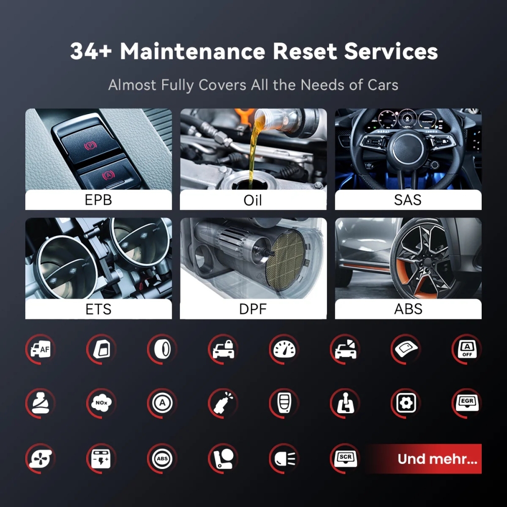 MUCAR VO8 Profession Auto OBD2 Scanner Full System 34 Reset ECU Coding Action Test Car Diagnostic Tools