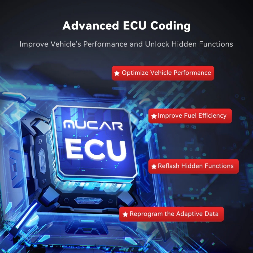 MUCAR VO8 Profession Auto OBD2 Scanner Full System 34 Reset ECU Coding Action Test Car Diagnostic Tools