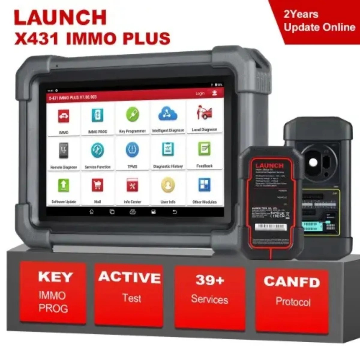 LAUNCH X431 IMMO PLUS Car Key Programmer Programming Tool & OBD2 Diagnostic Scanner