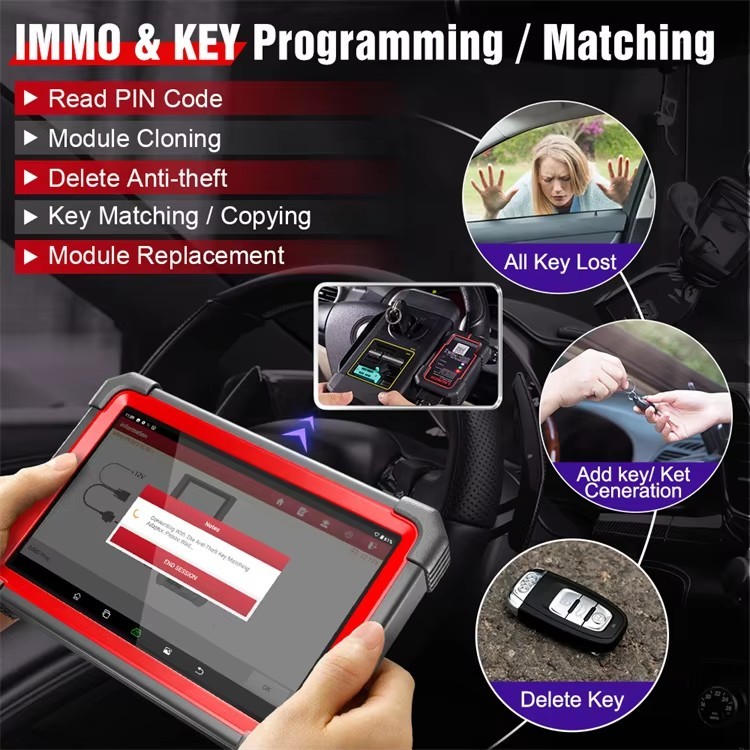 LAUNCH X431 IMMO PLUS Car Key Programmer Programming Tool & OBD2 Diagnostic Scanner