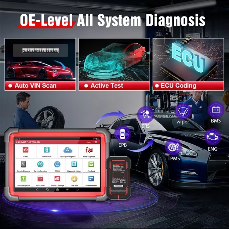 LAUNCH X431 IMMO PLUS Car Key Programmer Programming Tool & OBD2 Diagnostic Scanner