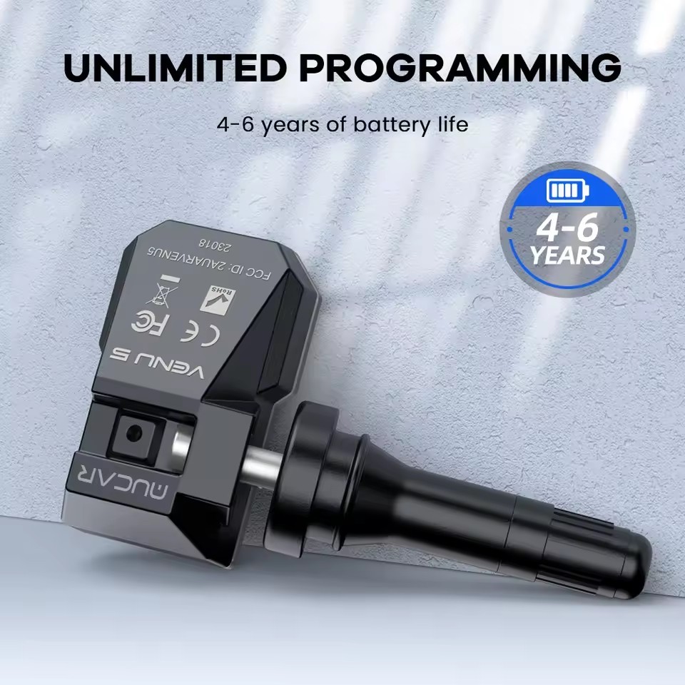 4pcs/set MUCAR VENU 5 TPMS Sensor Car Tire Pressure Monitor Tester 315MHz&433MHz Tire Repair Tool Learning/ Activate/Programming