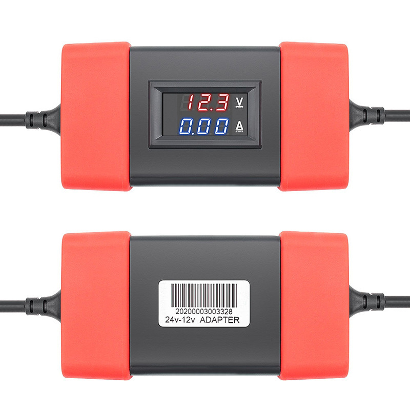 24V to 12V Converter Heavy Duty Truck Diesel Adapter Cable Work for X431 easydiag/ Golo/ IDIAG/ ThinkCar/ ICarScan/ Diagun/ DBScar II