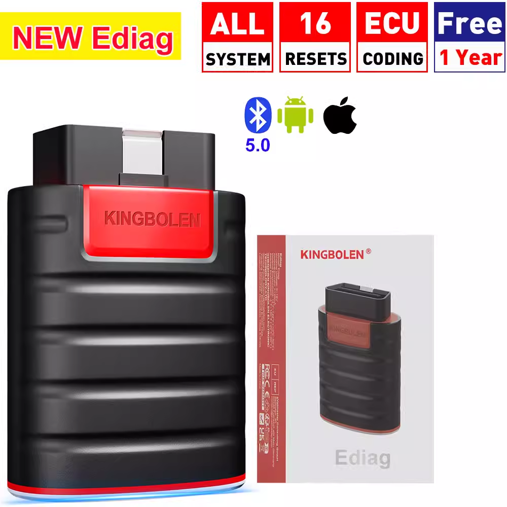 KINGBOLEN Ediag ECU Coding Active Test Car Diagnostic Tools 1 Year Free Car OBD2 Scanner Tools Code Reader PK THINKDIAG