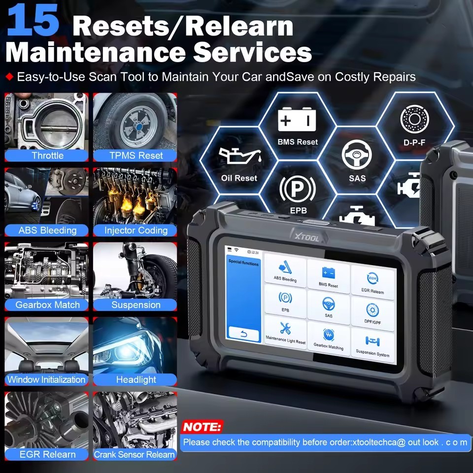 XTOOL InPlus IP616 Automotive Scanner All System Diagnostic Tools with FCA AutoAuth 34 Reset Lifetime Free Update OBD2 Scanner