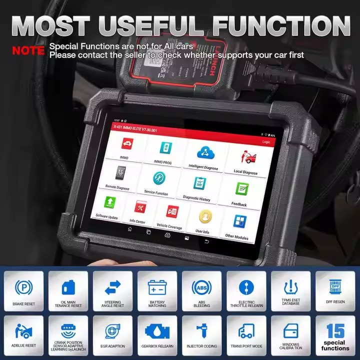 LAUNCH X431 IMMO ELITE Bidirectional Tool with X-PROG3 Key Programmer, Full Systems, 39+reset,V.A.G Guided