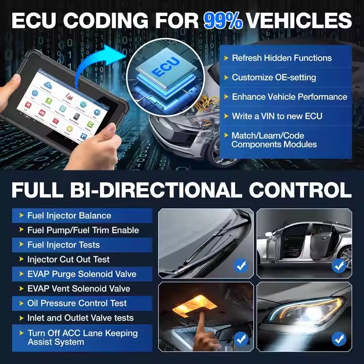 LAUNCH X431 PAD 5 ELITE SmartLink C Car Diagnostic Tools J2534 CAN FD Online ECU Programming Coding Auto OBD OBD2 Scanner PAD V