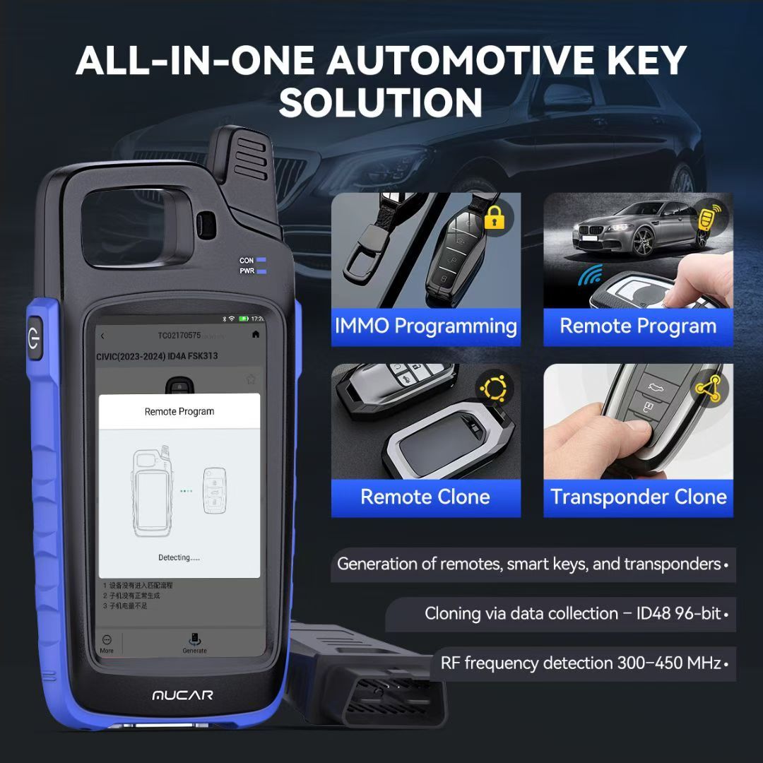 MUCAR KEY581 Universal Key Generator Kit Key Fob Programmer Immobilizer Tool Key Creation IMMO Learning Chip Read Write Cloning