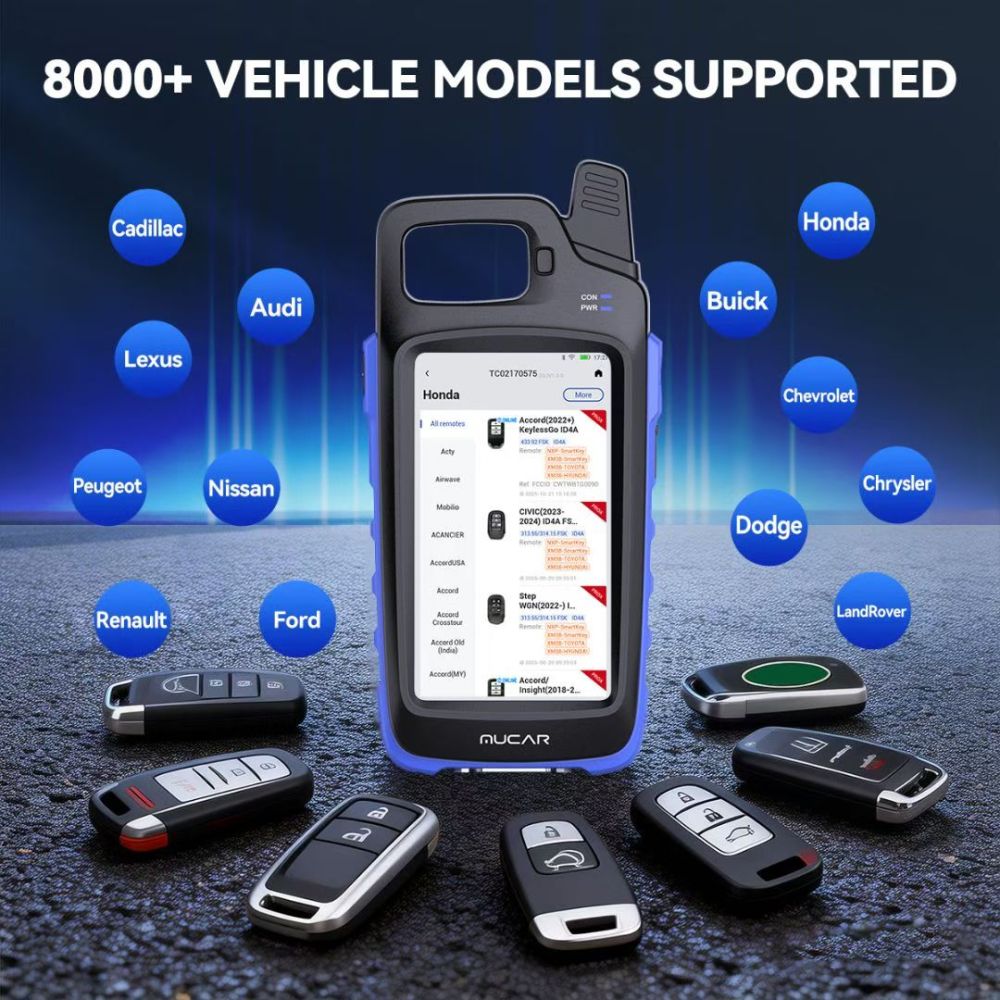 MUCAR KEY581 Universal Key Generator Kit Key Fob Programmer Immobilizer Tool Key Creation IMMO Learning Chip Read Write Cloning