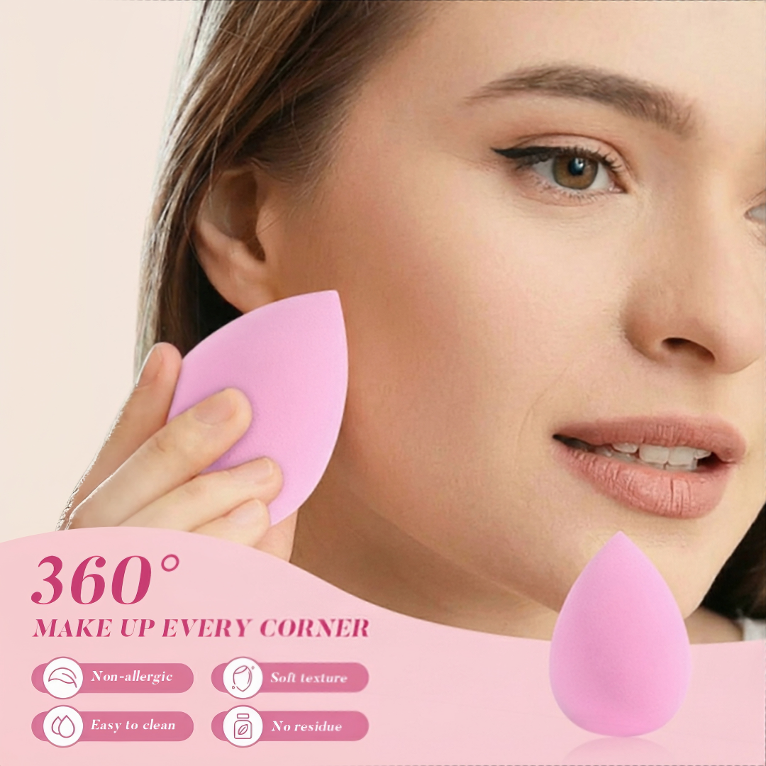 PINK MAKEUP SPONGE 50PCS/100PCS - SOFT AND SKIN-FRIENDLY, PERFECT FOR FLAWLESS BASE MAKEUP, QUICK APPLICATION, PORTABLE AND DURABLE, ULTRA-SOFT, BOUNCY, AND SMOOTH