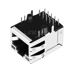 LPJG16740B4NL 100/1000 Base-T Single Port RJ45 Gigabit Magnetic Jack Tab Up Yellow&Green/Green Leds #173420